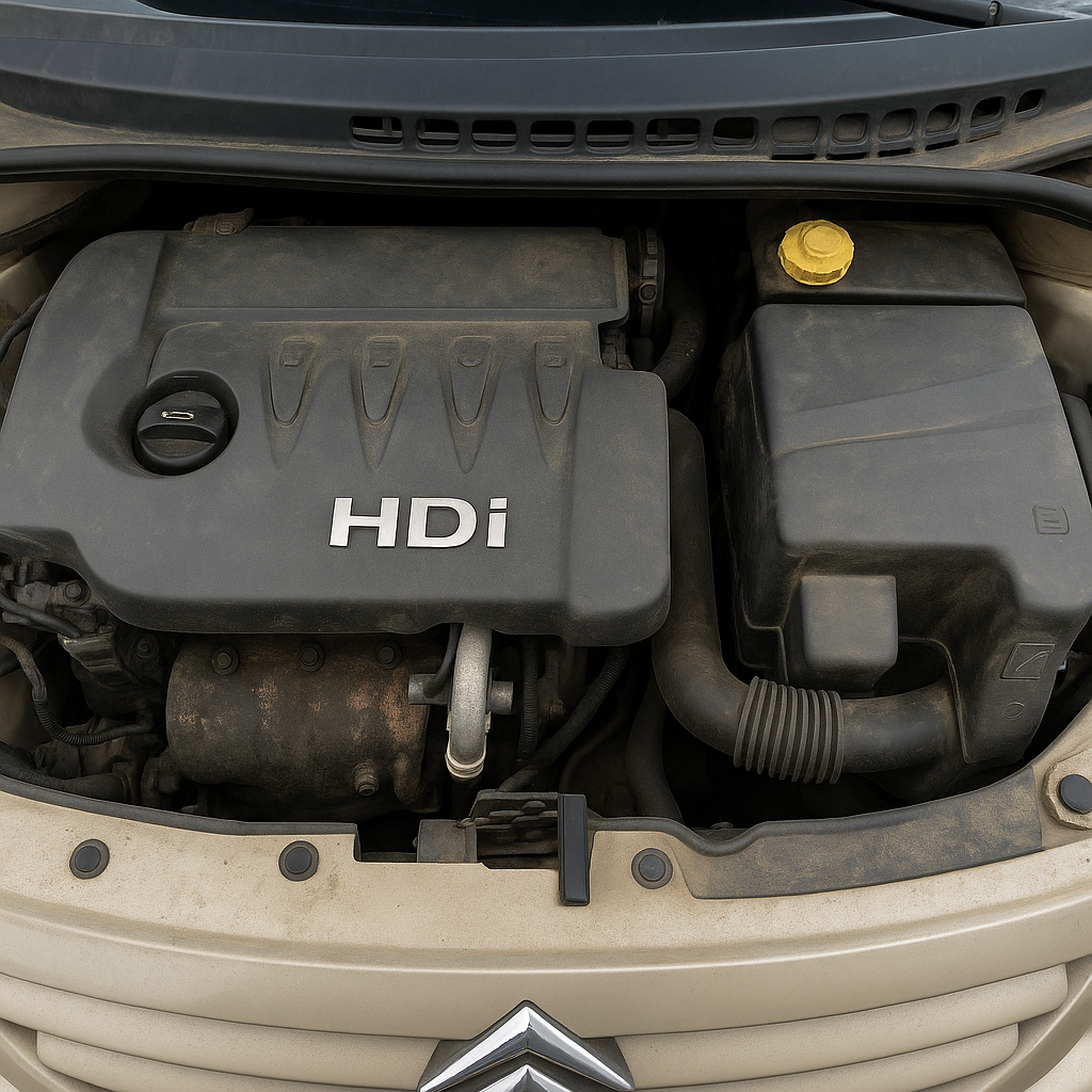 Moteur 1.4 HDi Citroën C3 capot ouvert